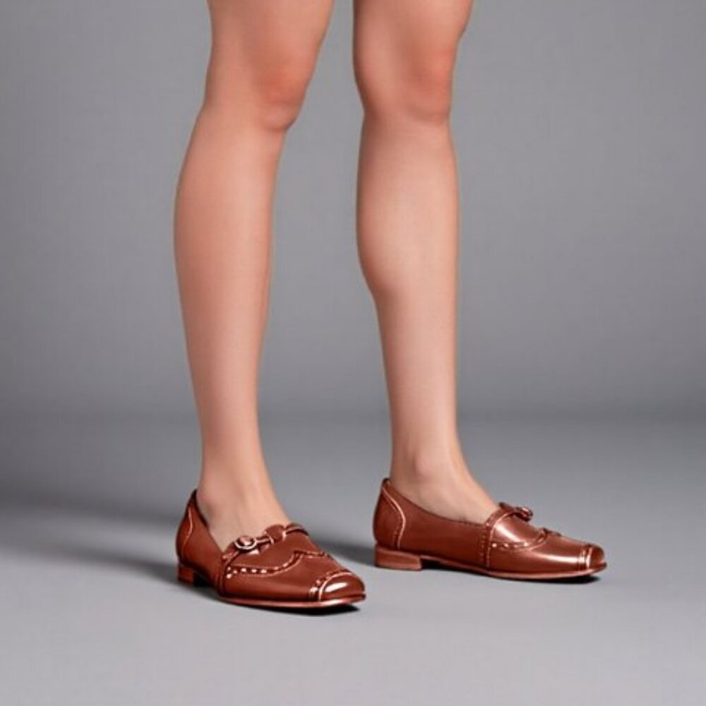 Pikolinos Rust Brown Spectator Wingtip Western Ombre Leather Loafers Shoes 8.5-9